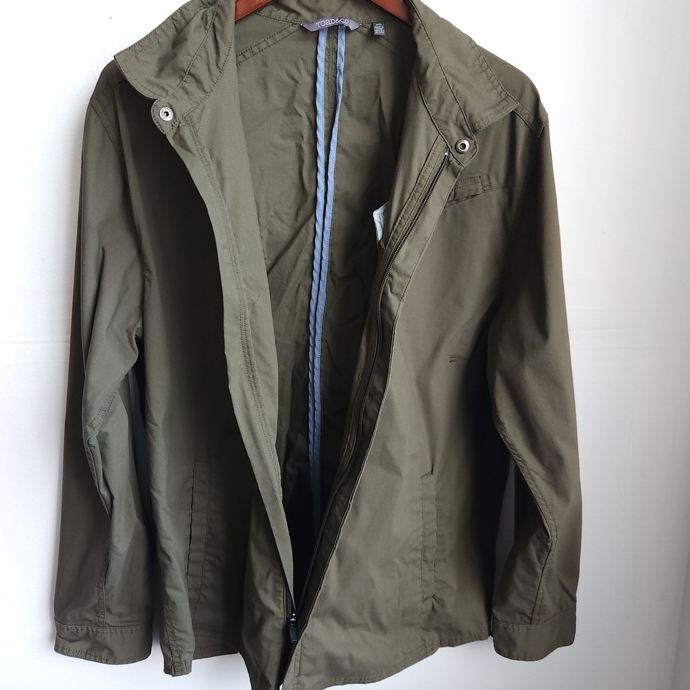 Toad&Co Ripstop Shirt Jacket XL Green Cotton Nylon Blend Mens Outerwear - Picture 3 of 13